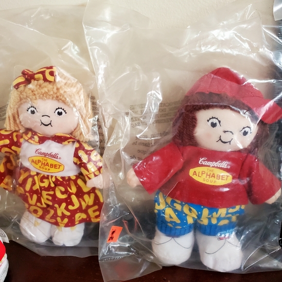 NWT Campbell's Soup Kids Plush Lot. 2001. Alphabet Kids and Soup Can. - Picture 2 of 4
